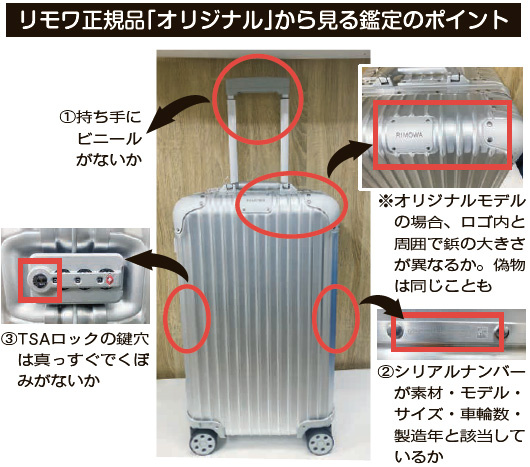 リモワ正規品「オリジナル」から見る鑑定のポイント