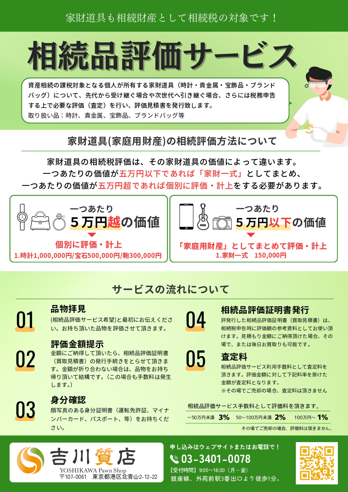 吉川質店　専門POP