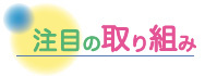 注目の取り組み