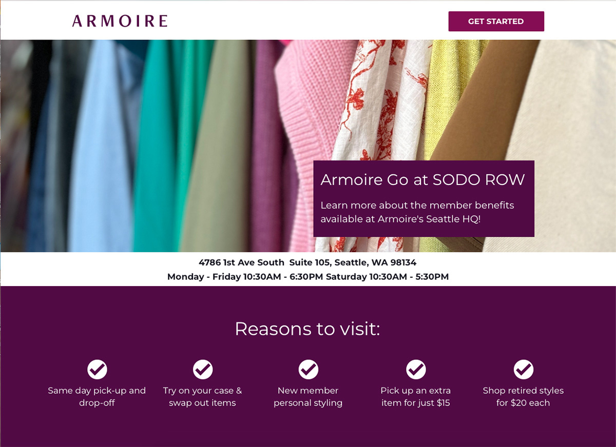 Armoire　全米で展開しているが、シアトルには実店もある