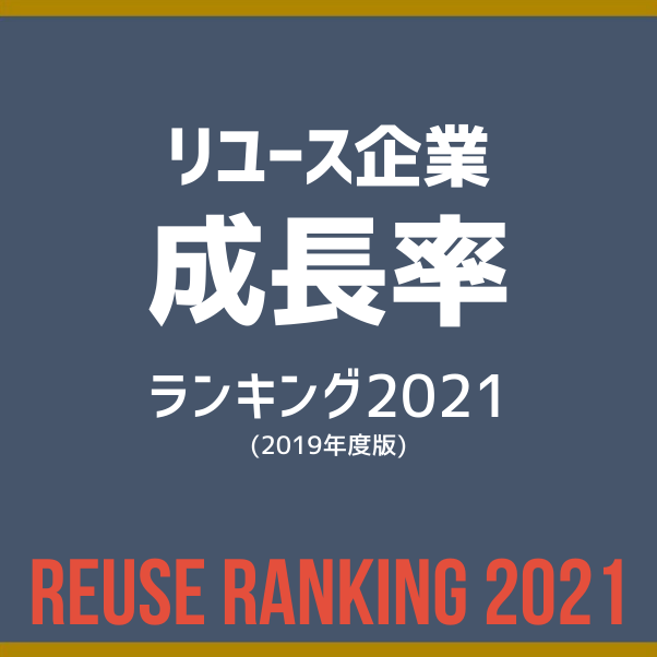 リユース企業　成長率ランキング2021（2019年度版）