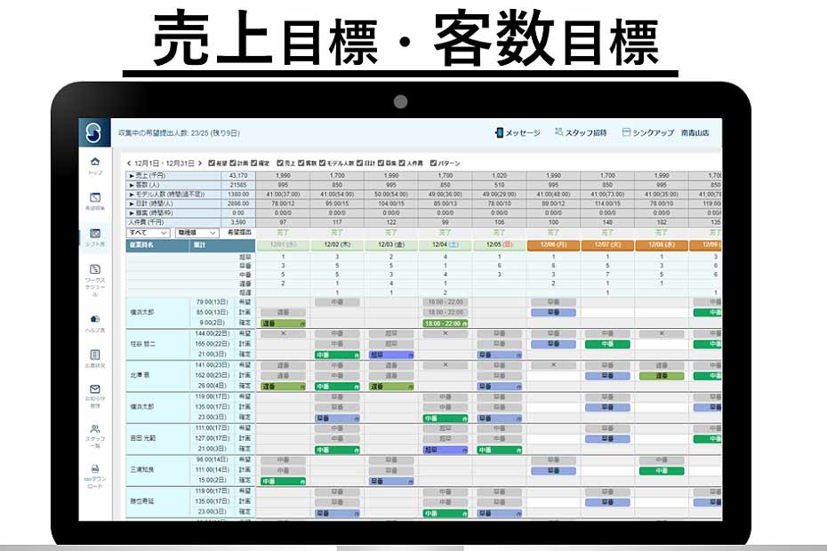 シフト管理システムに新機能