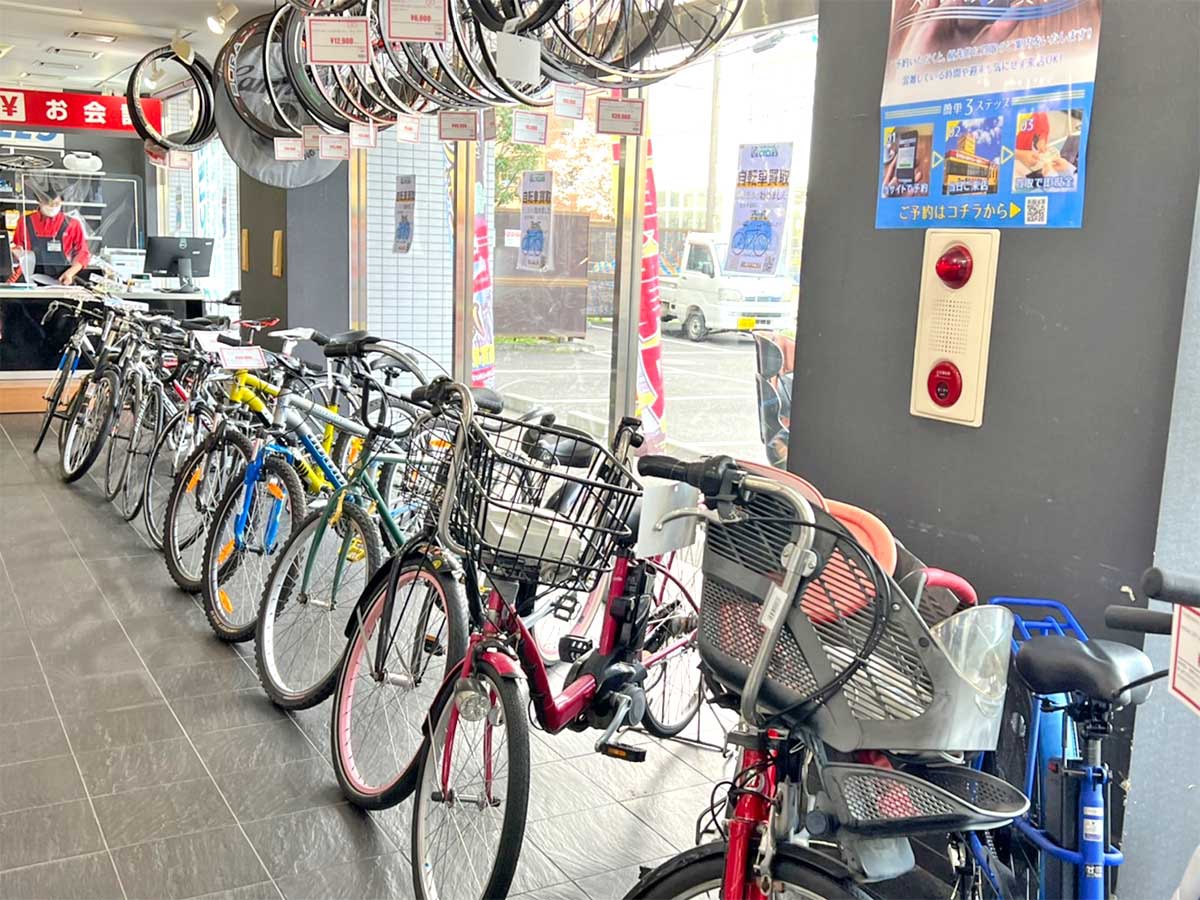 様々な種類の自転車を扱う