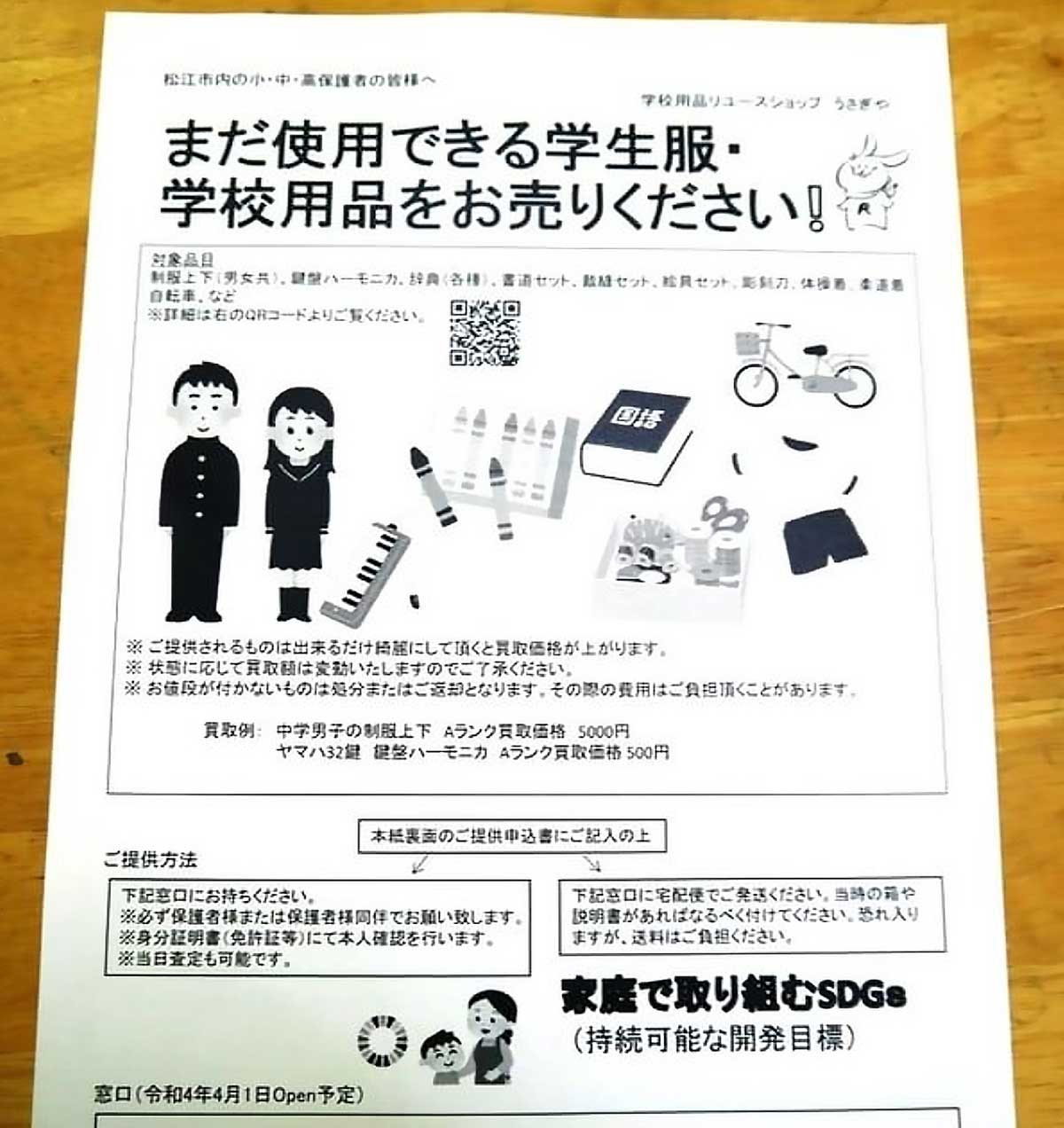 各学校に説明書類を持参して話をした