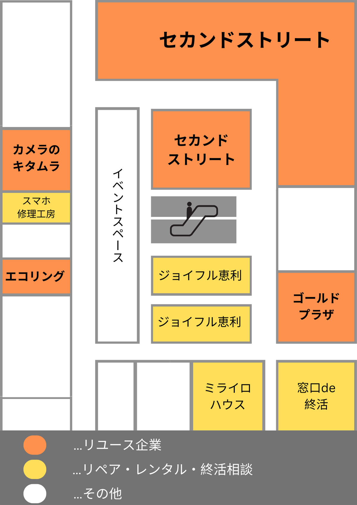 丸井錦糸町店の5階見取り図