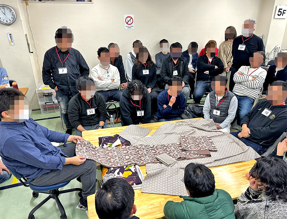 名古屋着物市場　中部・関西圏を中心に45人が参加