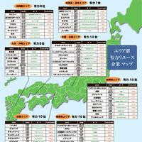 【エリア別有力リユース企業マップ】ワンダー、113億円で北関東トップ