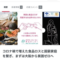 日本もったいない食品センターが大阪府と連携、クラファン通じて食料支援